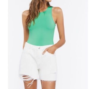NWT Green Sleeveless Round-Neck Bodysuit